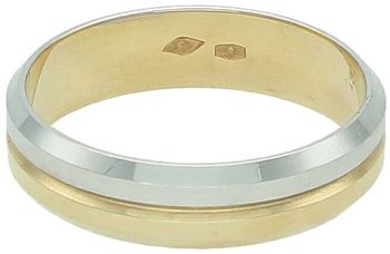Złota obrączka dwukolorowa premium 585 – 5 mm, żółte i białe złoto.jpg